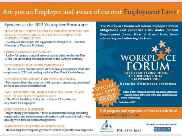 Gold Coast Workplace Forum 2013