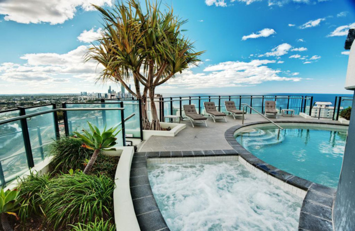 Wave pool area