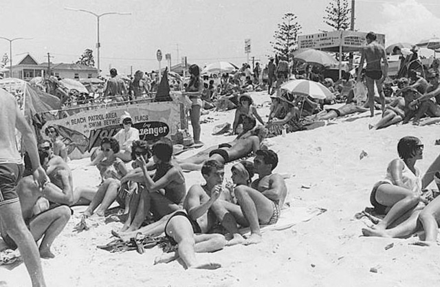 Sunbathers at Surfers Paradise 1966