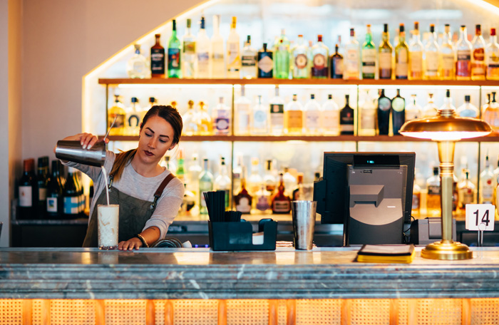 Bartender making a cocktail