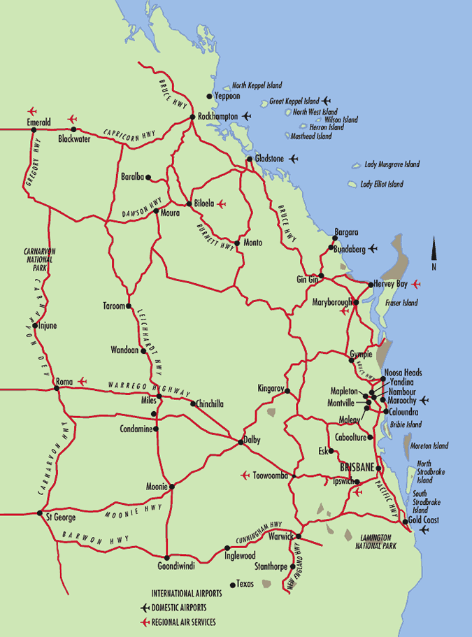 map of south east qld South East Queensland Map Gold Coast Australia map of south east qld