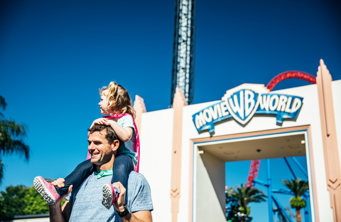 Father and daughter at Movie World