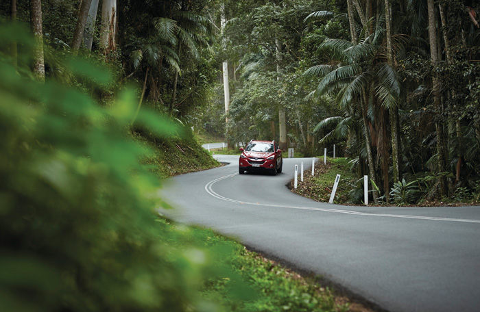 Scenic drive up hinterland
